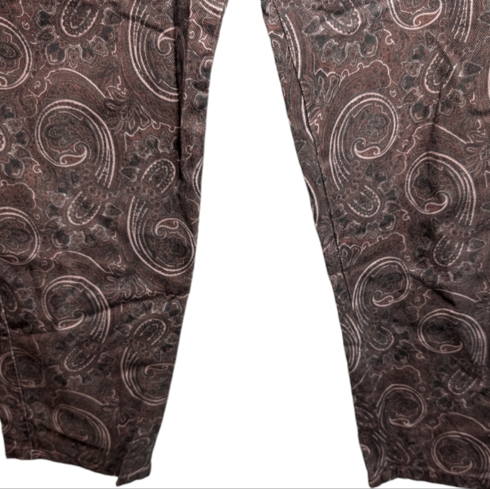 Zara Paisley Print Pants, Straight Leg Drawstring 🌿 - Picture 9 of 15